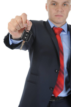 商人給車鑰匙