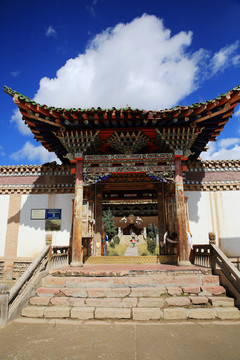 阿柔大寺 佛寺 門 祁連 寺院