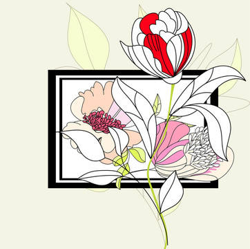 花卉裝飾框