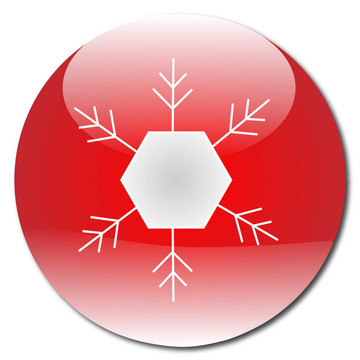 紅色的雪花球向量