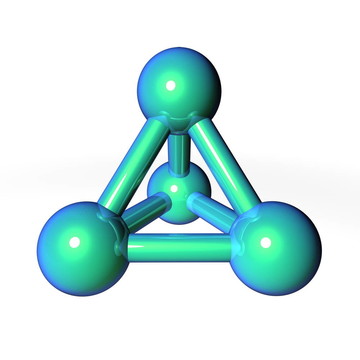 分子結構金屬綠藍
