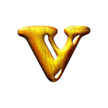 黃金小大寫字母隔離