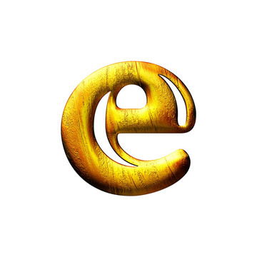 黃金小大寫字母隔離