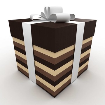 帶標簽的3D圣誕禮品盒