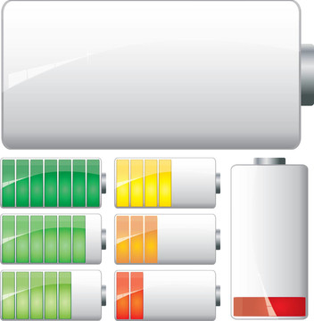 白電池充電顯示功率低和滿運(yùn)行階段；向量