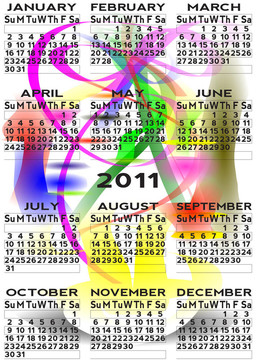帶2011個日歷的早晨夢