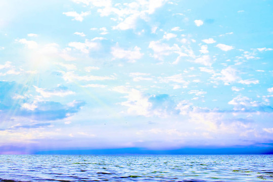 在海上