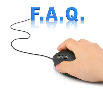 電腦鼠標(biāo)和詞FAQ的手