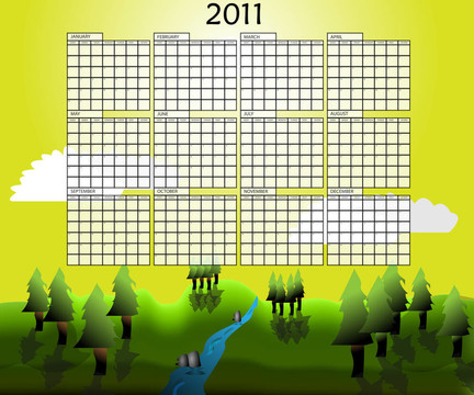 2011年風(fēng)景日歷