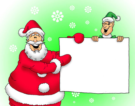 Santa和海精靈的簽名