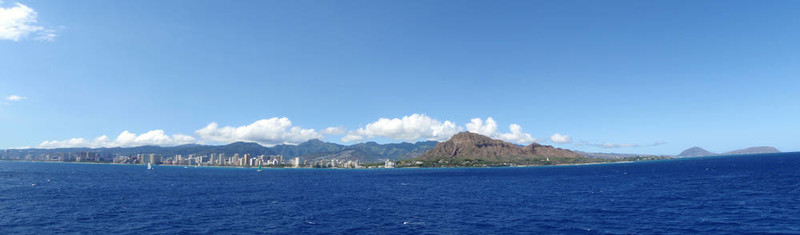 diamondhead和瓦胡島的南部海岸