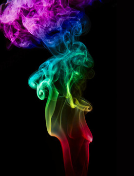 抽象彩色煙霧的背景。
