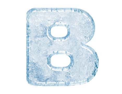 冰的字體。字母B
