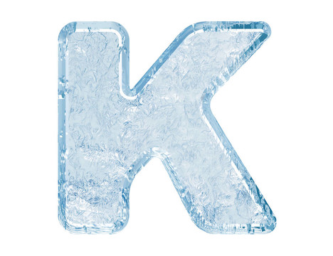 冰的字體。字母K