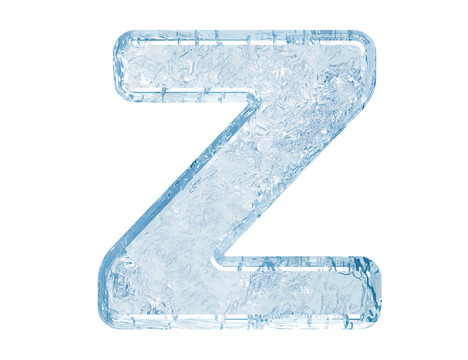 冰的字體。字母Z