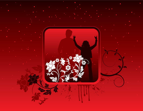 摘要花框