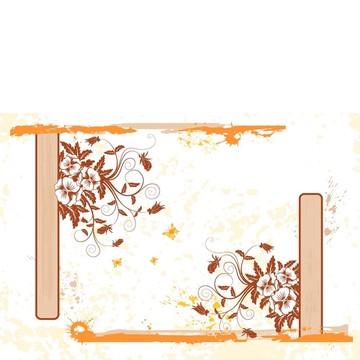 摘要花框
