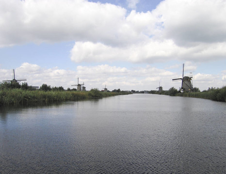 風車在Kinderdijk