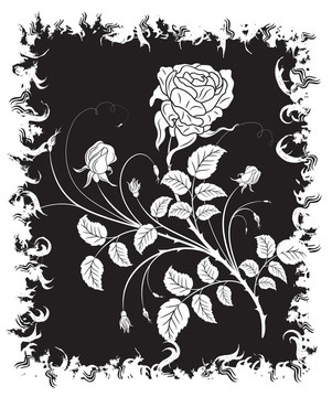 摘要花框