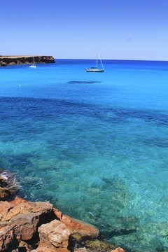 Formentera Cala Saona地中海最好的海灘