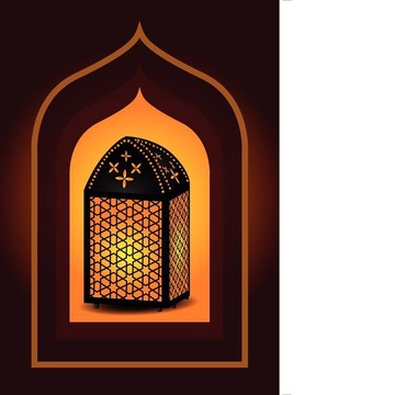 美麗的燈籠ramad伊斯蘭