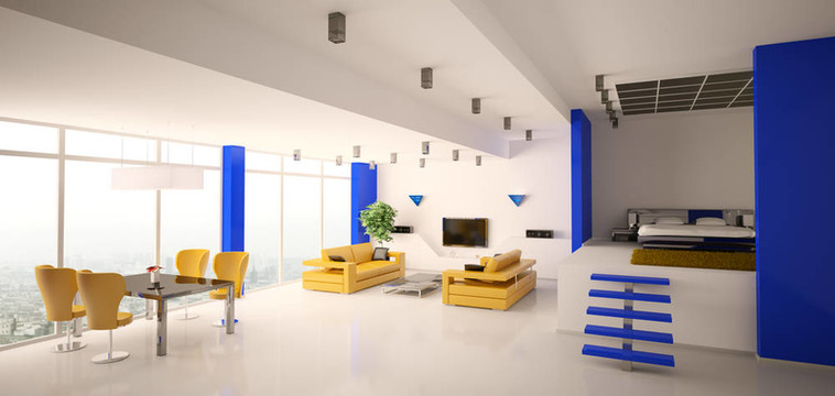現(xiàn)代公寓全景3D