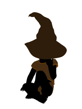 男性幼兒萬(wàn)圣節(jié)插圖剪影