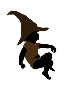 男性幼兒萬(wàn)圣節(jié)插圖剪影
