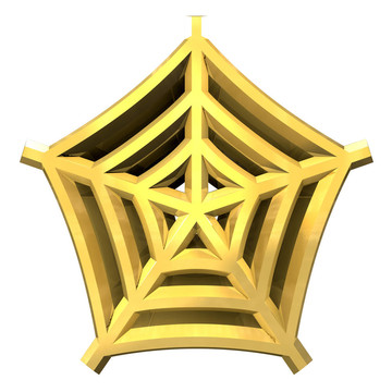 用白色背景隔離蜘蛛網(wǎng)的3D插畫