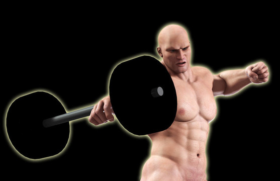 強Man Lifting Weight