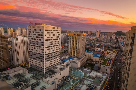 城市黃昏