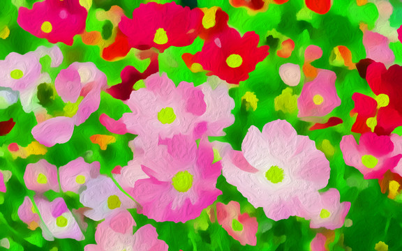 油畫(huà)鮮花