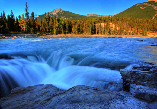 Athabasca Falls在賈斯珀國家公園