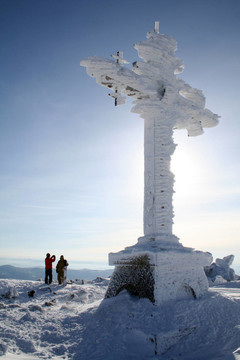 在上面滑雪