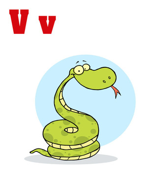 有字母V的蛇