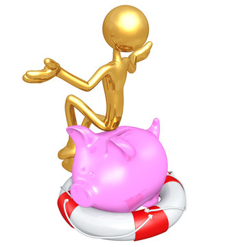 救生圈金融概念