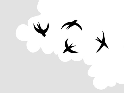 圖燕子飛到天空