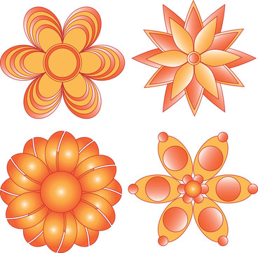 橙色的花朵