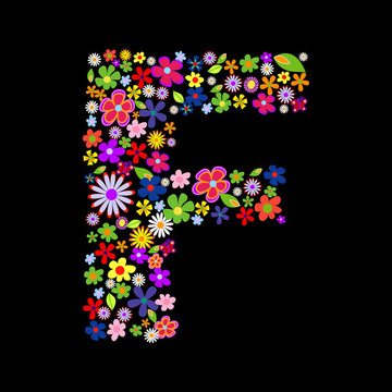 花卉字體