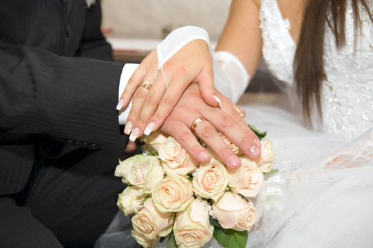 剛剛結(jié)婚-舉行手