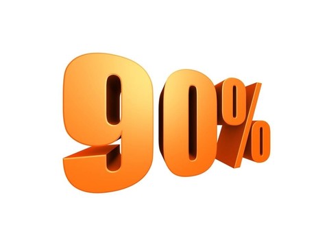 90%