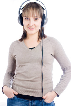 女人聽音樂