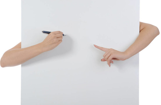 手持鋼筆