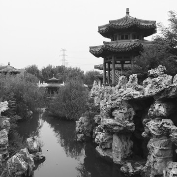 公園一角 亭子