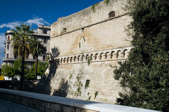 諾爾曼-施瓦本的城堡。Bari。Apulia。