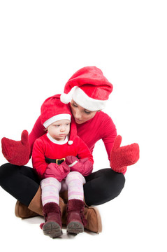 Santa母女在工作室