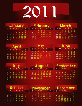 2011年度日歷
