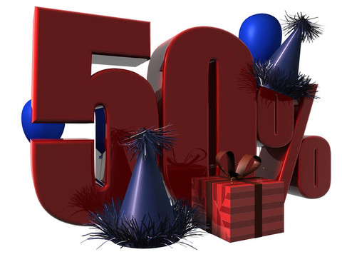 三維50%銷售標(biāo)志
