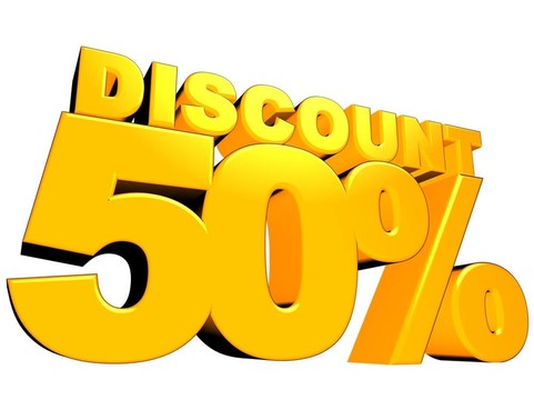 50%的折扣