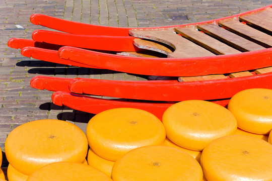 奶酪市場；Alkmaar；荷蘭